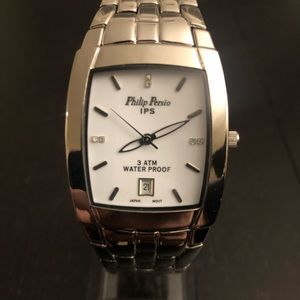 Philip Persio Women Watch Stainless Quartz Vintage Silver Color Brand New